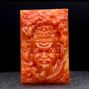 材料：新疆金絲玉 雕刻時(shí)長(zhǎng)：2.5小時(shí) 機(jī)型：七代機(jī) 工藝：三軸平面浮雕 